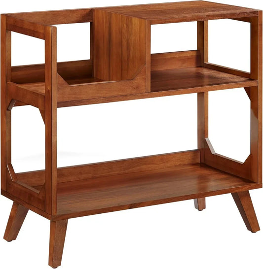 Asheville Mid-Century Modern Media Console for Vinyl Records