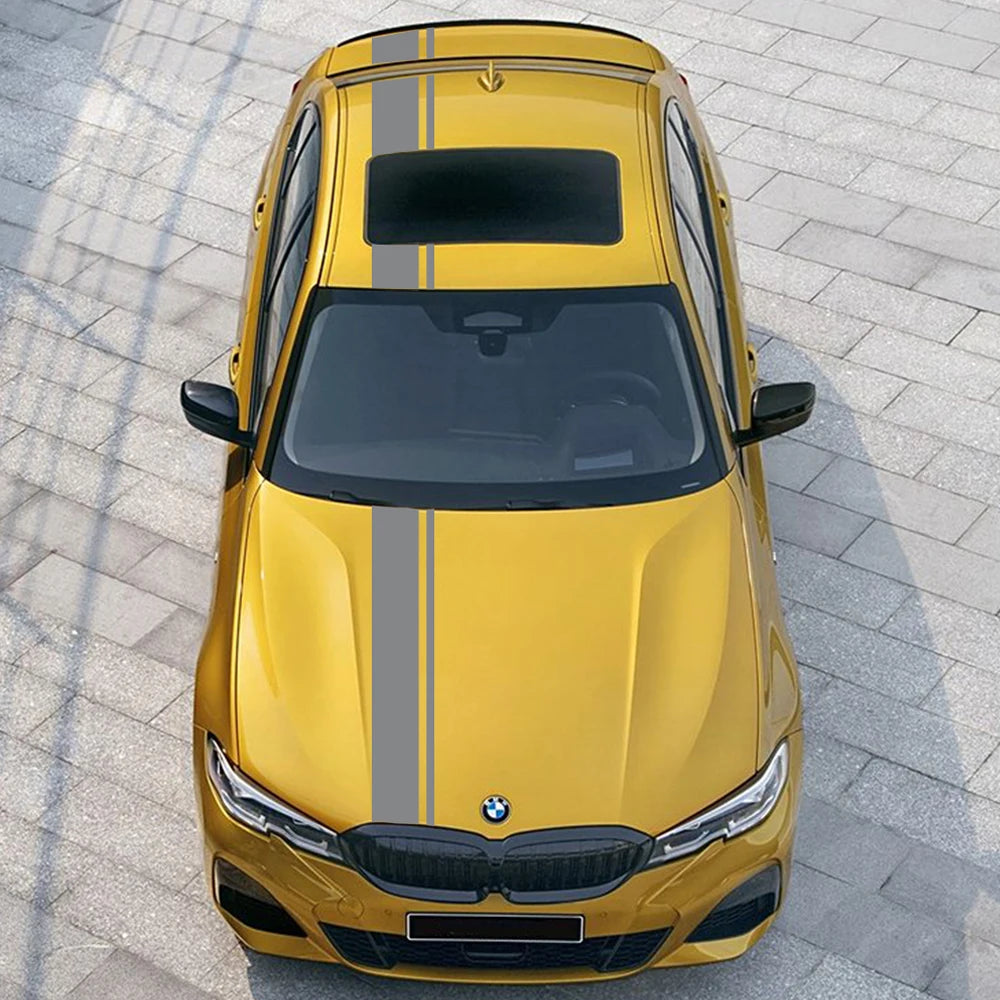 BMW 3 Series Hood Trunk Racing Stripes Vinyl Decals Kit