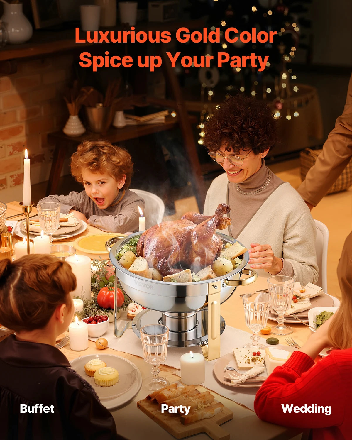 VEVOR Chafing Dish Buffet Set Stainless Steel Chafer Warmer