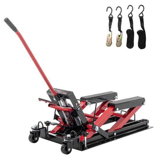 LZBEITEM Hydraulic Lift Jack 1500 LBS Motorcycle ATV Scissor Lift Table 4.5 to 15 Inches