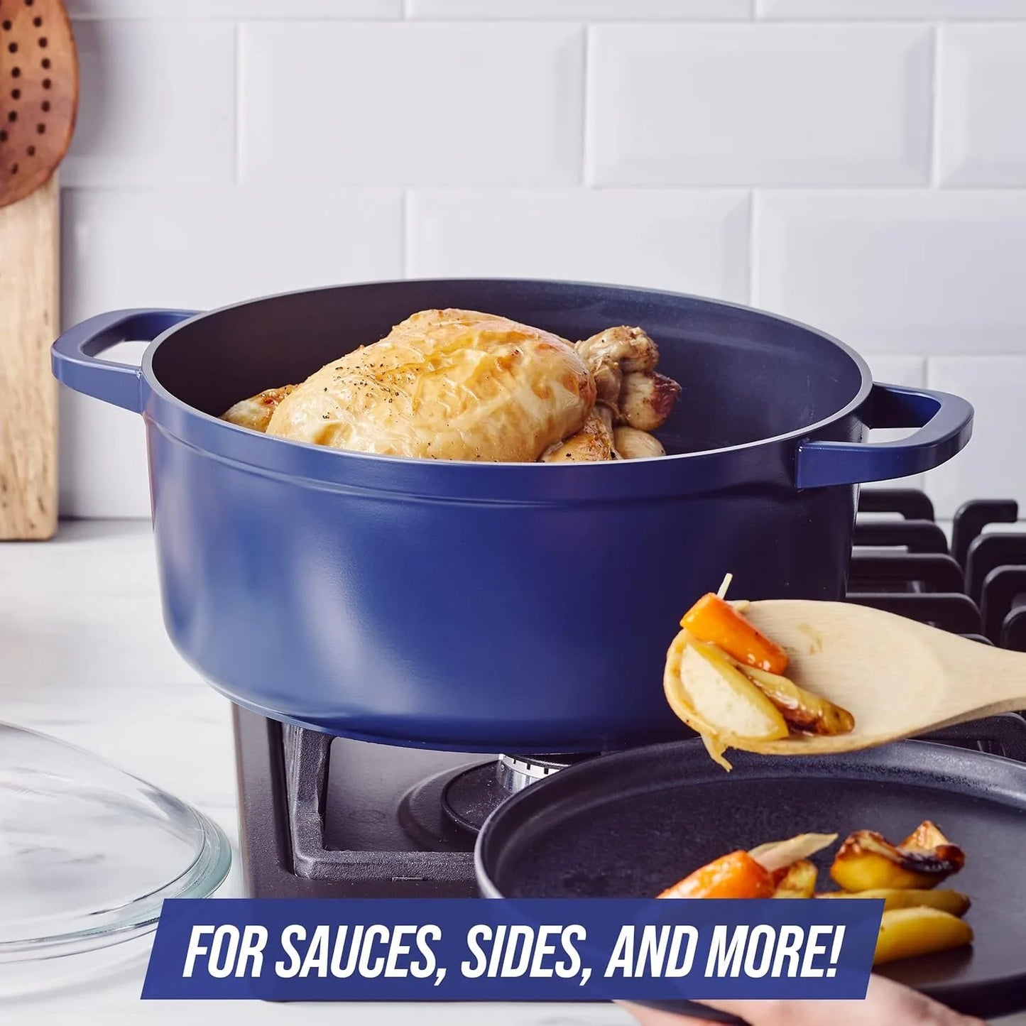 Diamond Infused Ceramic Nonstick Dutch Oven For Effortless Cooking