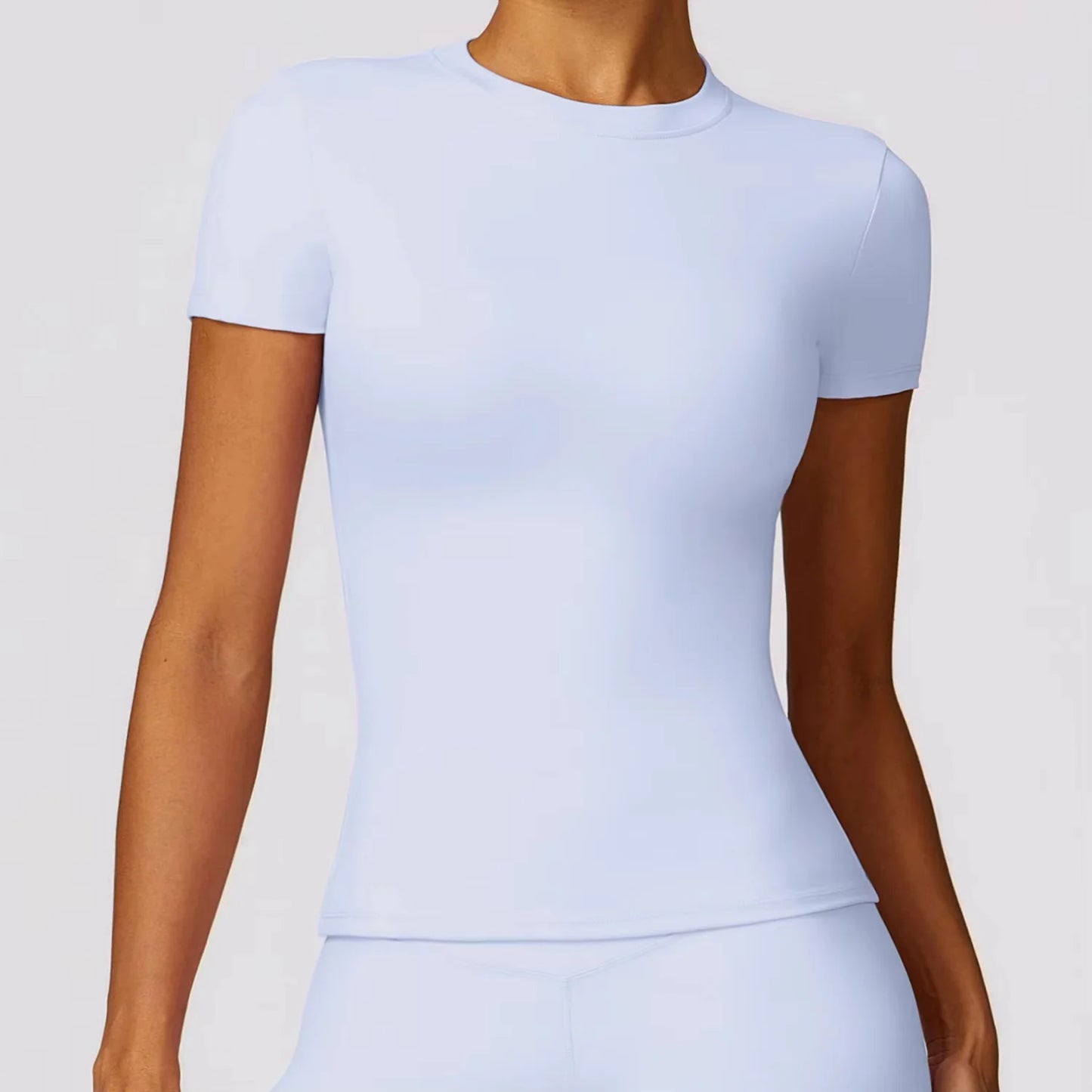 NCLAGEN Short Sleeve Women Running T Shirt Breathable Gym Top