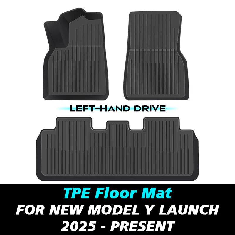 Tesla Model Y TPE Waterproof Floor Mats for All Weather Protection
