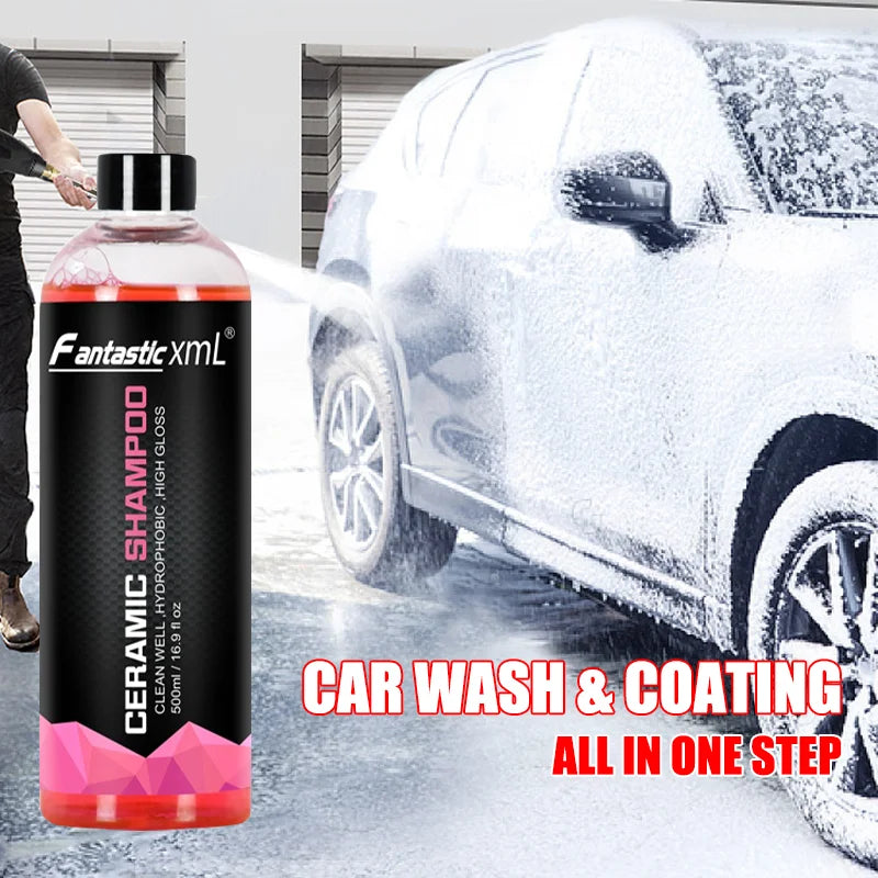 Concentrated Car Wash Shampoo with High Gloss Ceramic Wax