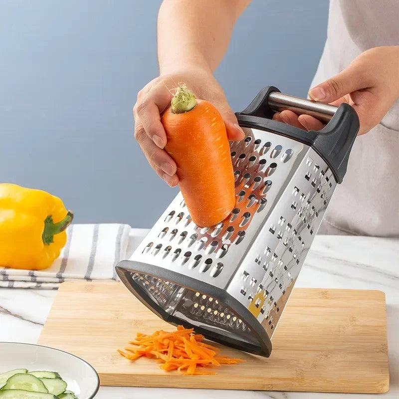 Stainless Steel Four-Side Grater With Vegetable Slicer
