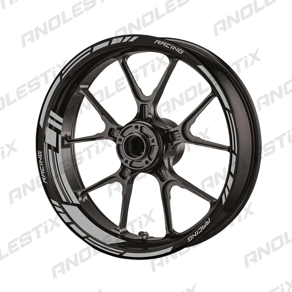 AnoleStix Reflective Motorcycle Wheel Stickers Rim Decal Kit